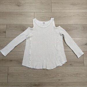 Free People knitted top off white